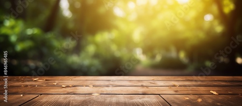 Wooden table adorned with l...