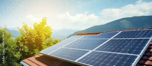 Solar panels installed on a...