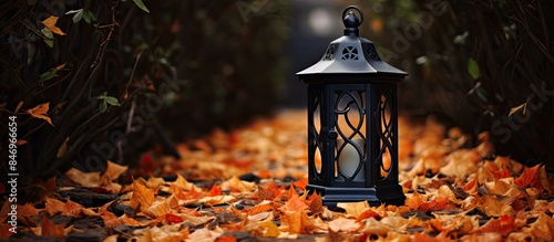 Close-up view of a lantern ...