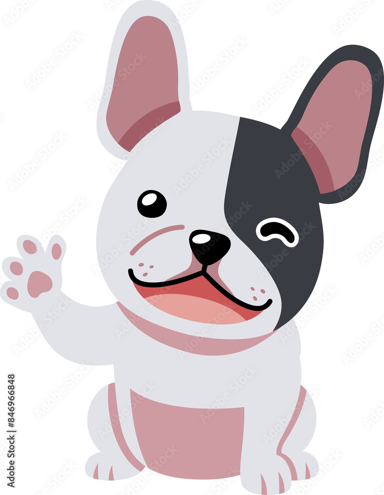 Cartoon character french bulldog for design. Cartoon character french bulldog for design.