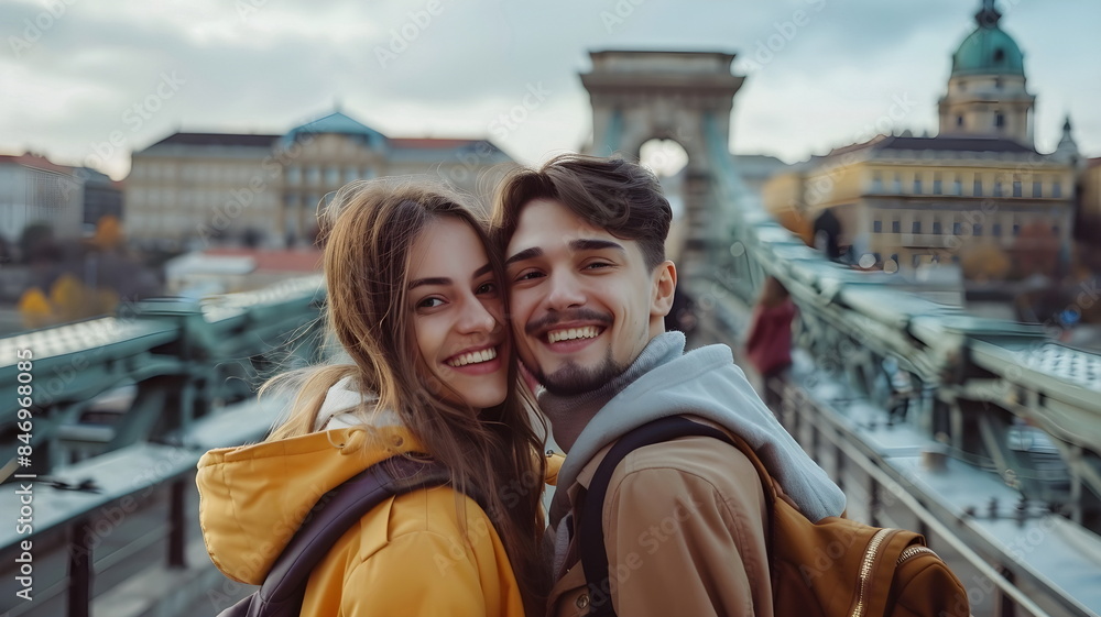 young couple portrait in the city, travel concept young couple portrait in the city, travel concept