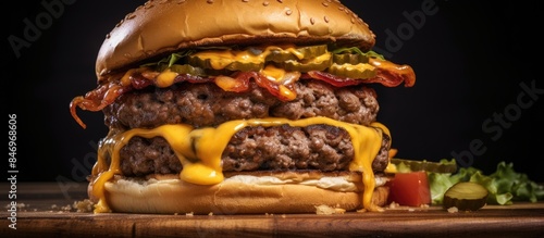 This scrumptious cheeseburg...