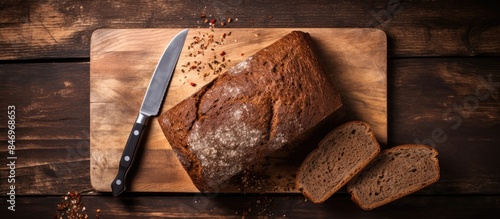 Close-up view of a loaf of ...