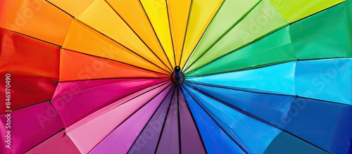 A vibrant umbrella featurin...