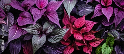 Green and purple leaves are...