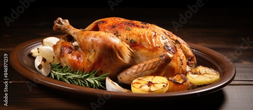 Delicious roasted chicken s...
