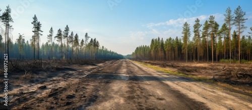 A scenic view of a rustic r...