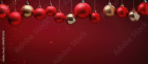 Several vibrant red Christm...