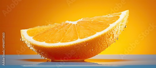 Fresh slice of orange cover...