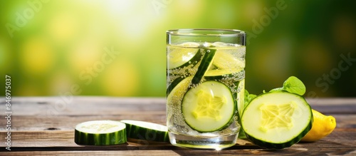 Glass of water close-up wit...