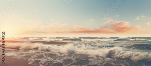 Waves crashing on a beautif...