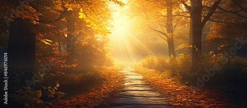 Tranquil trail in the fores...