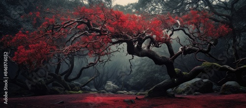 Red manzanita tree boldly c...