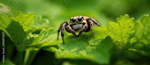 Tiny jumping spider in sear...