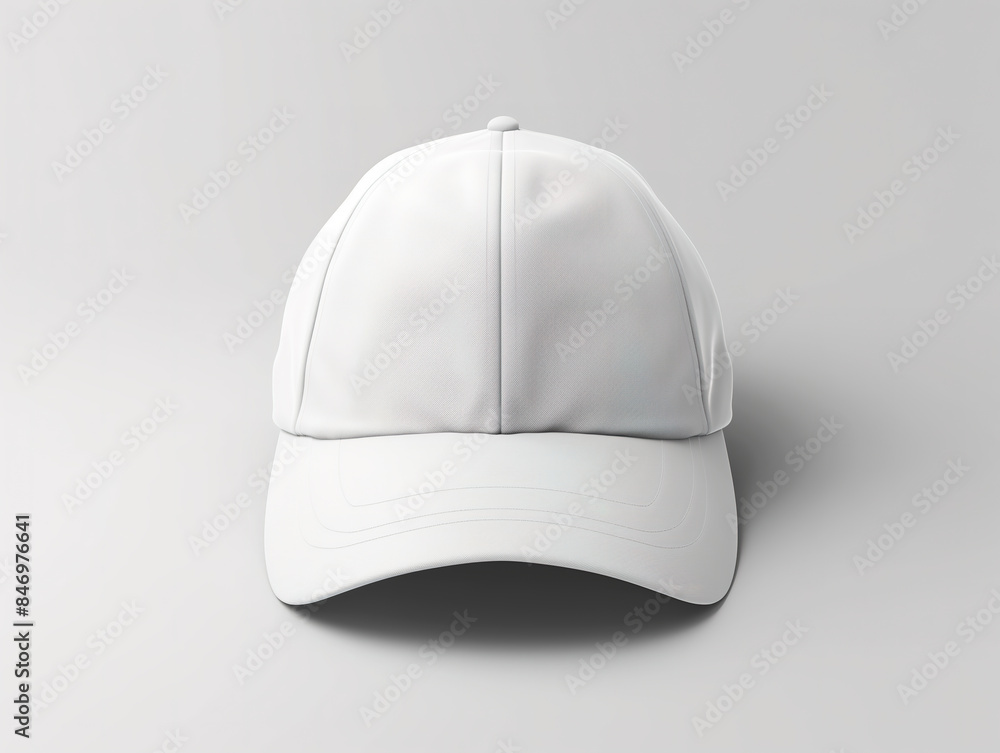 Blank White Baseball Cap on White Background Perfect for Branding and Customization Blank White Baseball Cap on White Background Perfect for Branding and Customization