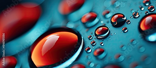Macro closeup of water drop...