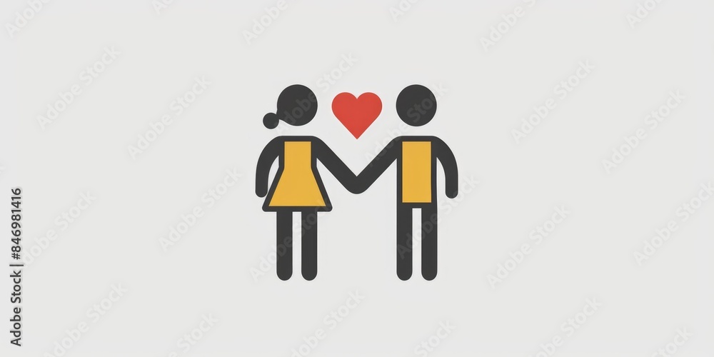 A romantic moment captured between two people holding hands with a heart symbolizing love and affection A romantic moment captured between two people holding hands with a heart symbolizing love and affection