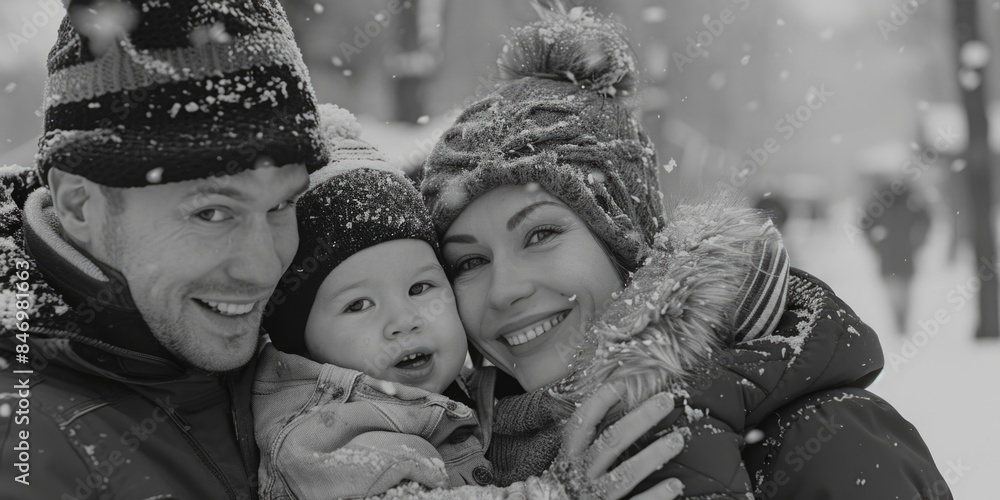 A group of people enjoying winter activities together in a snowy environment A group of people enjoying winter activities together in a snowy environment