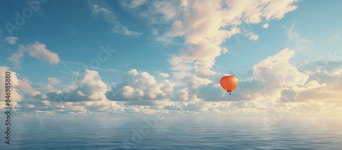 A colorful hot air balloon ...