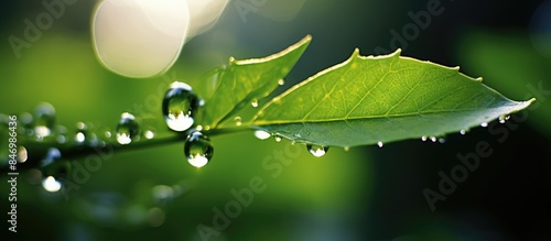 Close-up view of a leaf ado...