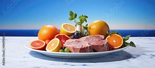 Platter displaying a variet...