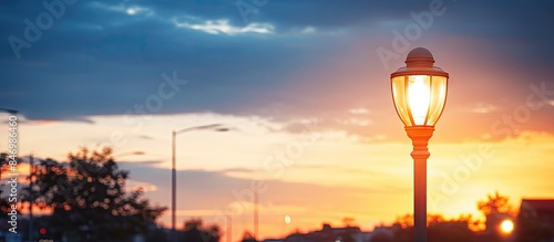 Electric street light shini...