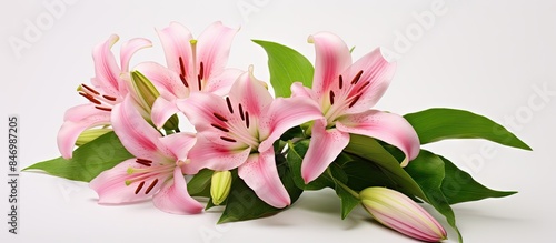 Pink flowers in bloom resti...
