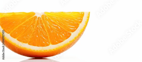 Half of an orange placed on...