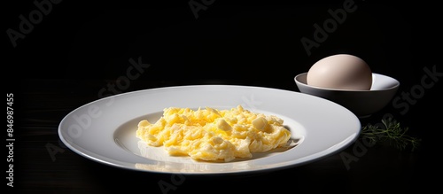 Eggs and a bowl of creamy y...
