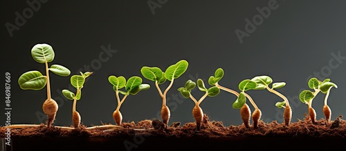 Various tiny plants emergin...