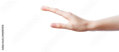 A person's hand extending t...