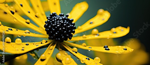 Macro view of a thick yello...