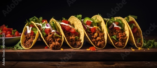 Delicious tacos filled with...