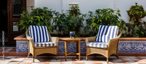 Outdoor furniture placed on...