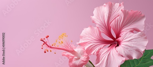 Vibrant pink hibiscus flowe...