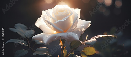 Isolated white rose capture...