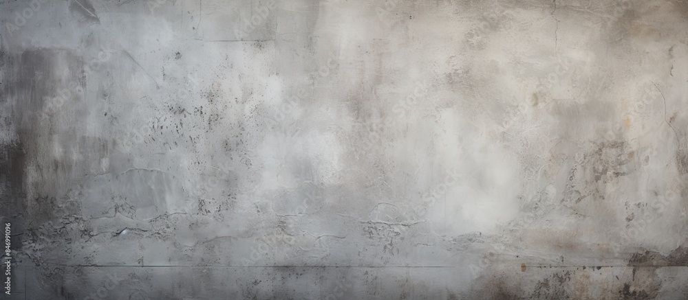 Close-up of a fire hydrant against an old, textured grey concrete wall. with copy space image. Place for adding text or design