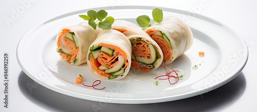 Spring rolls containing veg...