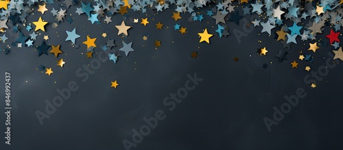 Backdrop featuring gold and...
