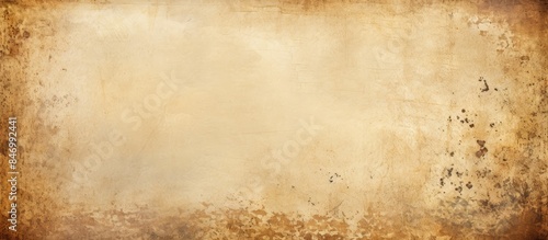 An aged and dirty paper background having a worn-out and grungy look with a faded surface. with copy space image. Place for adding text or design photo