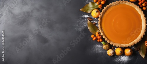 Pumpkin pie tart placed on ...