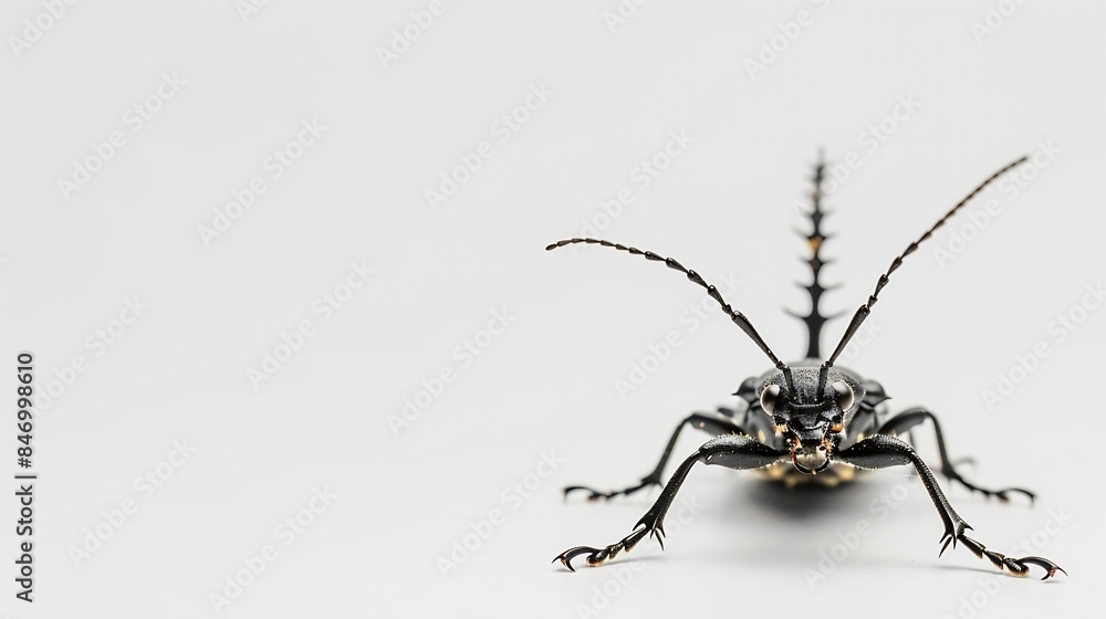 Longhorn beetle or longicorn Cerambycidae isolated on white background : Generative AI Longhorn beetle or longicorn Cerambycidae isolated on white background : Generative AI