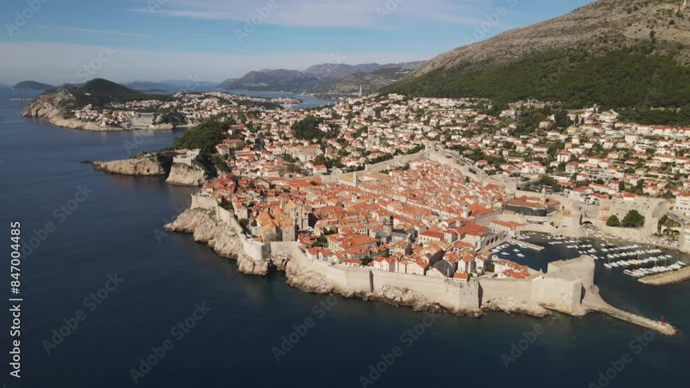 Aerial view of the old town of Dubrovnik, Croatia Aerial view of the old town of Dubrovnik, Croatia