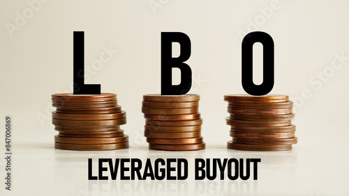 Leveraged Buyout LBO is shown using the text photo