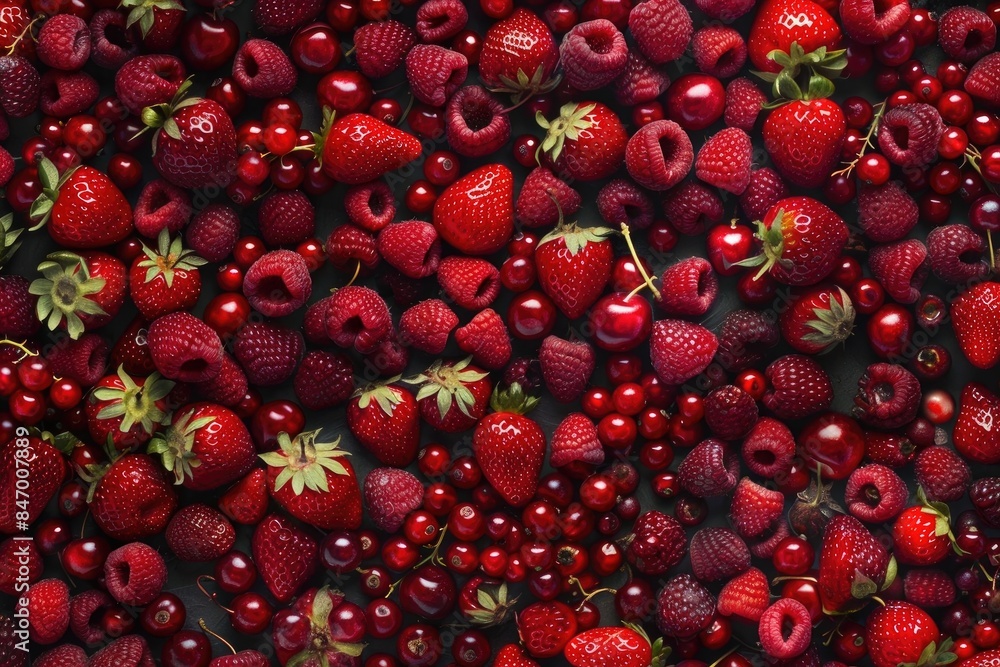 Mix with red berries. Strawberries, raspberries Mix with red berries. Strawberries, raspberries