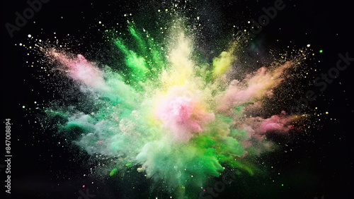 The colorful scattered dust forms a beautiful background.