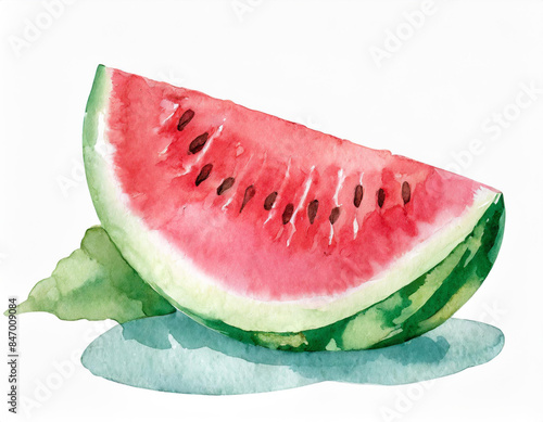 watermelon watercolor illustration