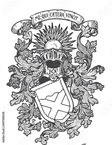 Vintage Wappen - Zeichnung, Vektor