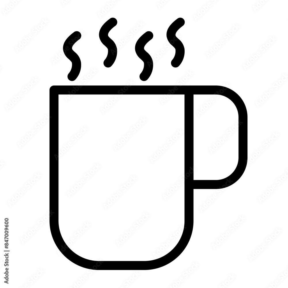hot drinks, coffee, tea cutline icon hot drinks, coffee, tea cutline icon