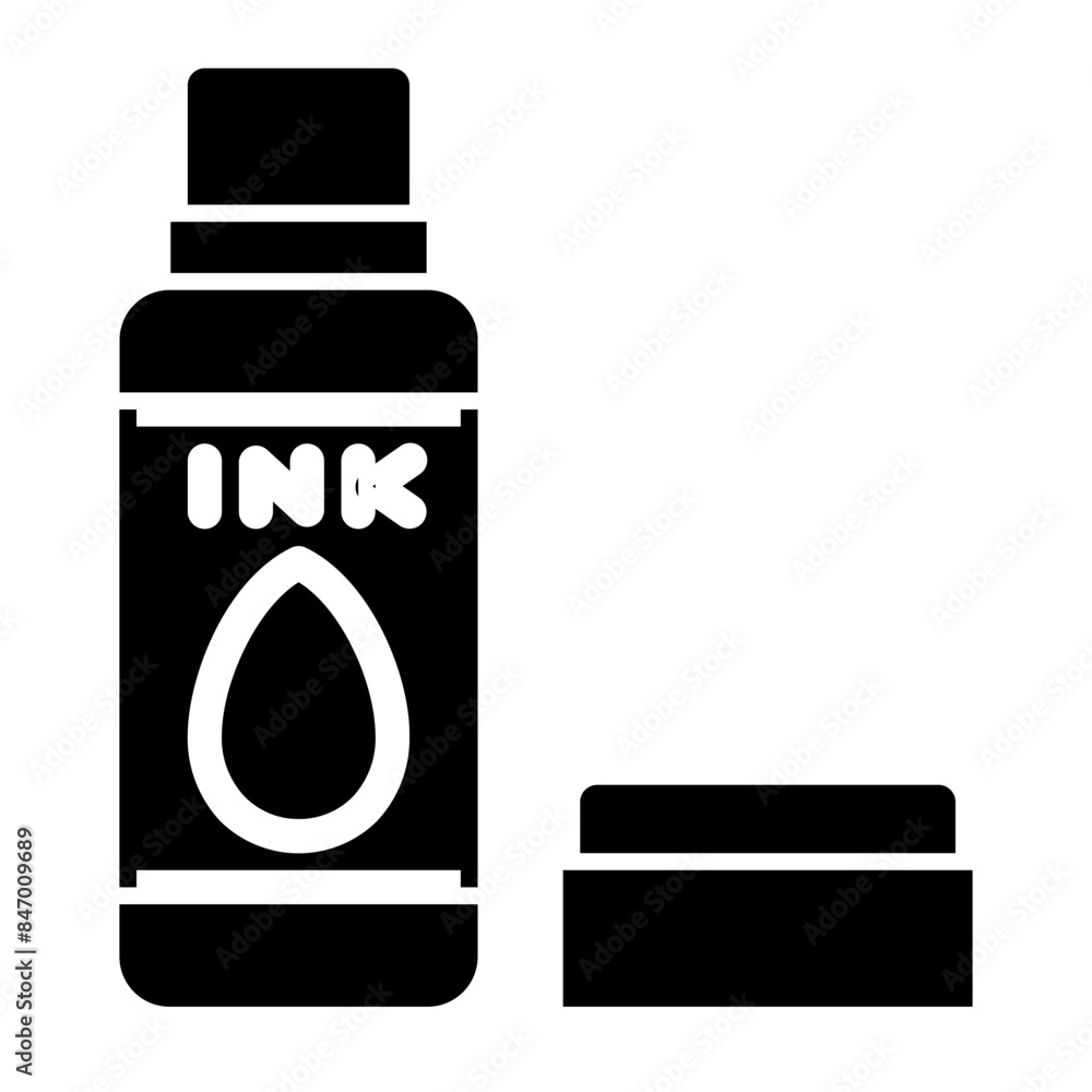 ink bottles and ink dispensers glyph icon ink bottles and ink dispensers glyph icon